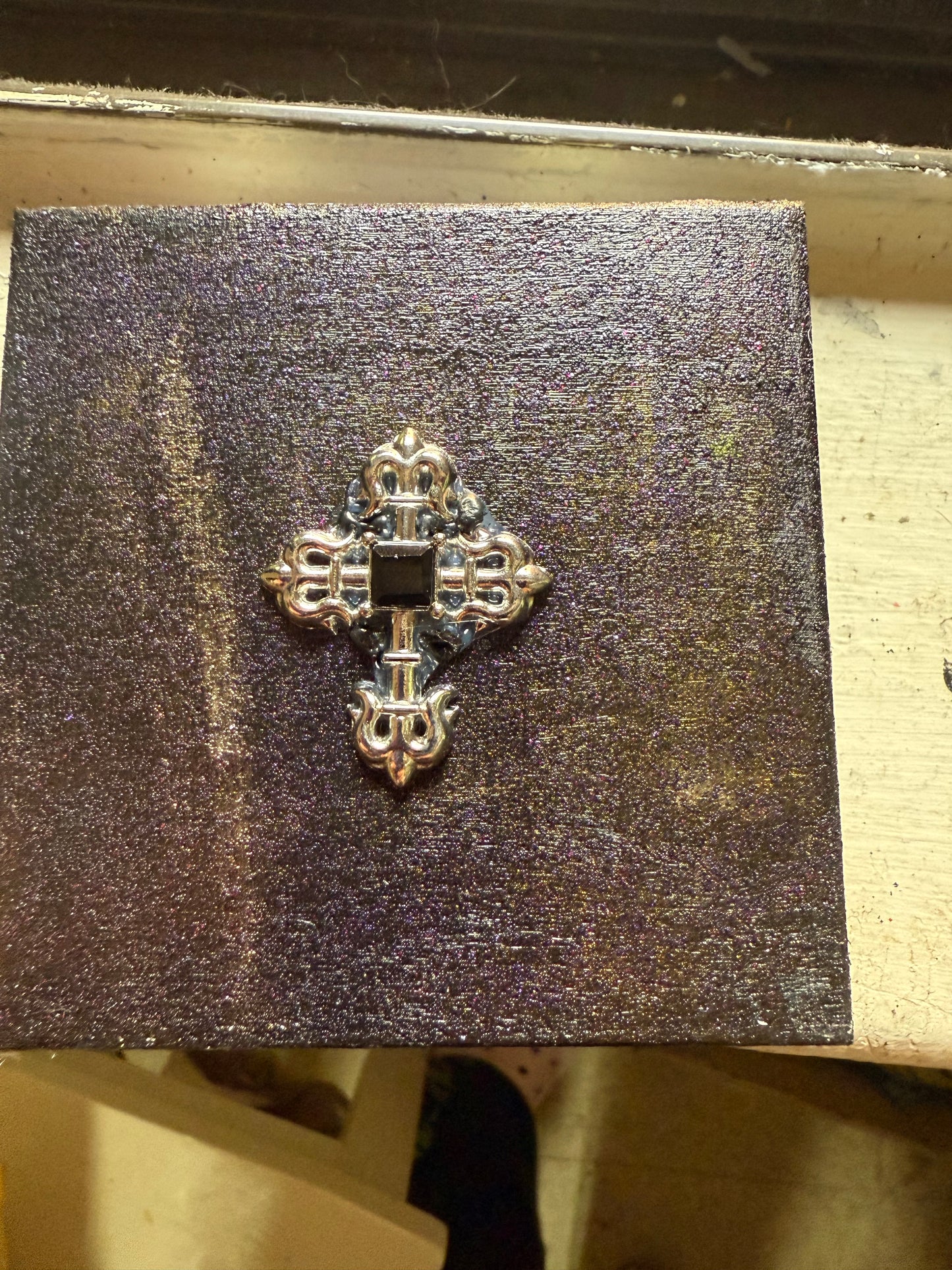 Wooden goth trinket box