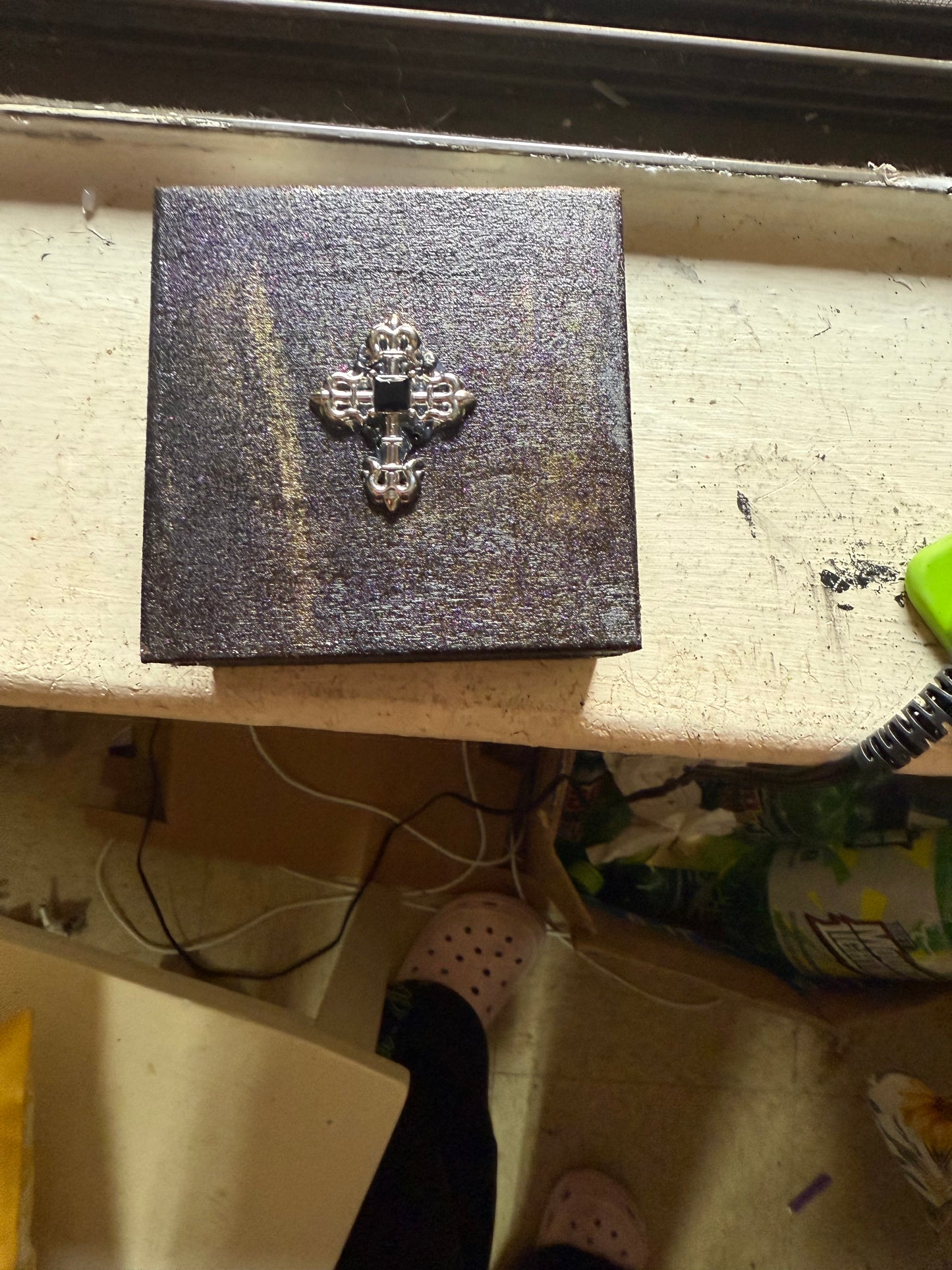 Wooden goth trinket box