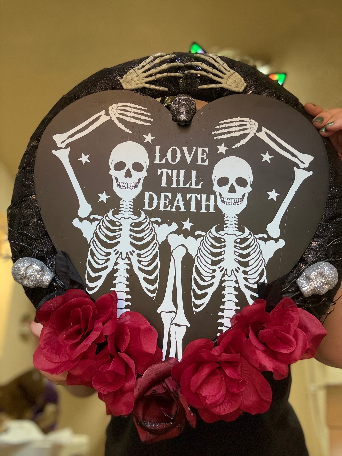 Medium size wreath Skelton style 💀